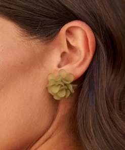 Polin et moi | Olive Flower Earrings