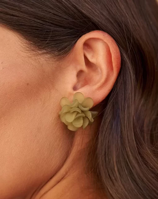 Polin et moi | Olive Flower Earrings
