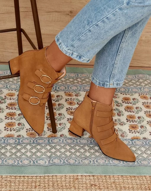 Polin et moi | Tahiya Buckles Ankle Boots