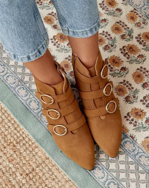 Polin et moi | Tahiya Buckles Ankle Boots